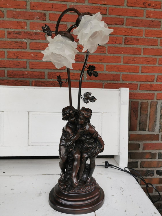 Image 1 of Art Nouveau/Baroque Table Lamp