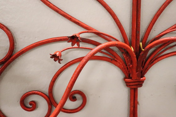 Image 1 of Red Lacquered Iron Wall Light