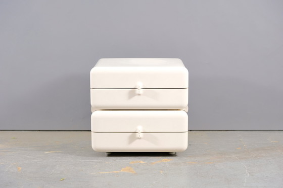 Image 1 of White Mid - Century Space Age sideboards, France, 1960s, set of 2