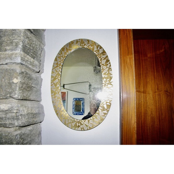 Image 1 of Vintage brass mirror by Thomas Pysse Dk, Denmark 1950