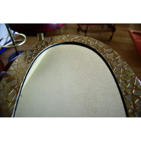 Image 1 of Vintage brass mirror by Thomas Pysse Dk, Denmark 1950