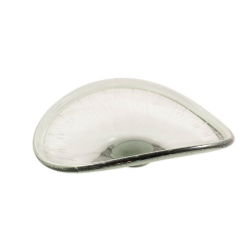 Vintage smoked glass dish Selandia by Per Lütken, 1950