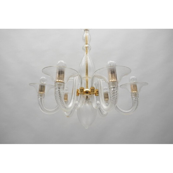 Image 1 of Vintage Murano glass chandelier by Von Barovier and Toso, Italy 1990