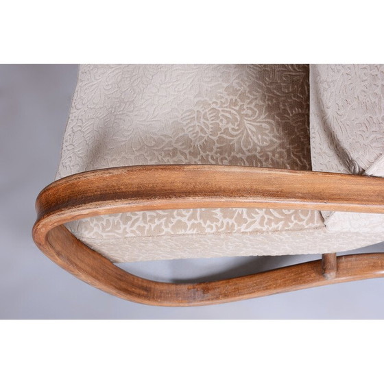 Image 1 of Pair of vintage beige H-269 armchairs by Jindrich Halabala for Up Zavody, Czechoslovakia 1930s