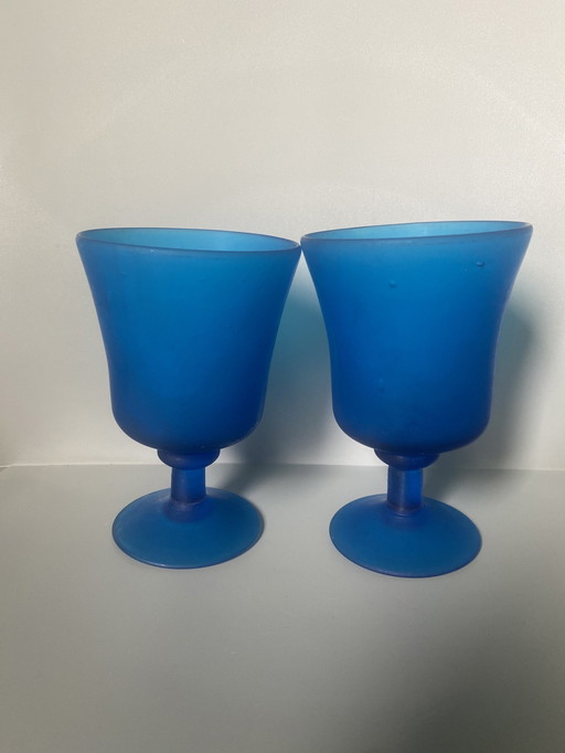 2 Pâte De Verre Glasses