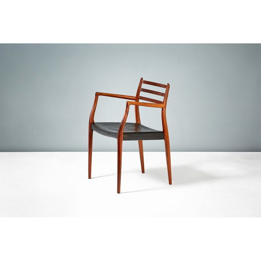 Vintage model 62 black armchair for J.L. Moller in rosewood 1960s