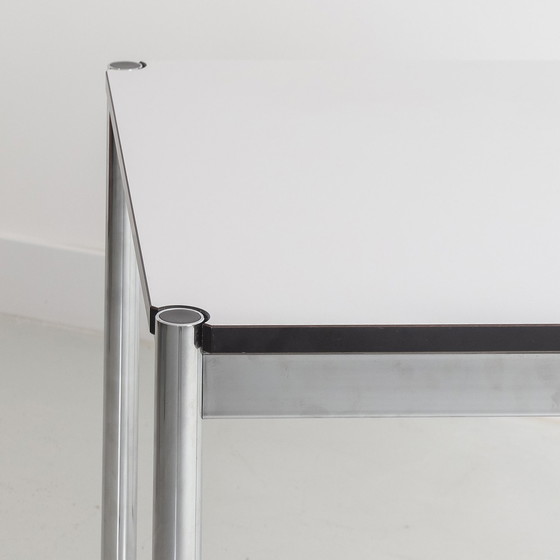 Image 1 of Square Chromed Steel Table - Usm Haller