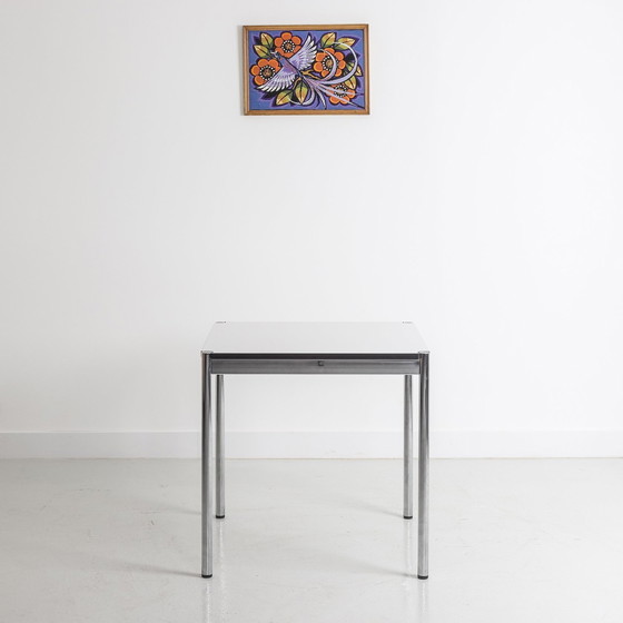 Image 1 of Square Chromed Steel Table - Usm Haller