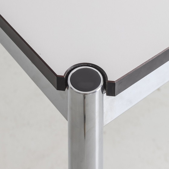 Image 1 of Square Chromed Steel Table - Usm Haller