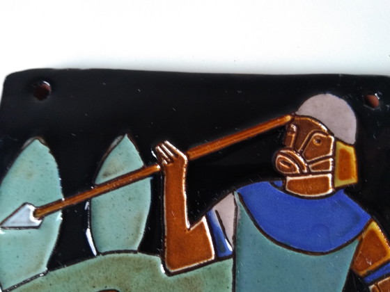 Image 1 of Henk Potter's tile tableau David and Goliath