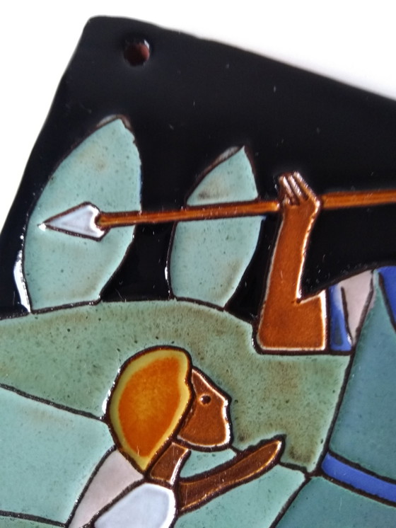 Image 1 of Henk Potter's tile tableau David and Goliath