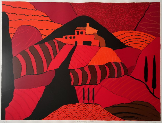 Image 1 of Screenprint Ronald Boonacker - Villa Montesogione