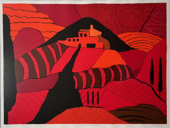 Image 1 of Screenprint Ronald Boonacker - Villa Montesogione