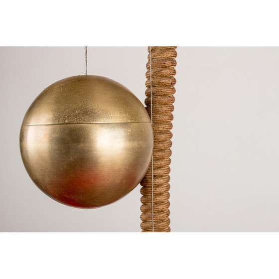 Image 1 of Lampada a sospensione vintage Orion in vetro e ottone di Schwarz e Staff Leuchten per Staff Leuchten, Germania 1965