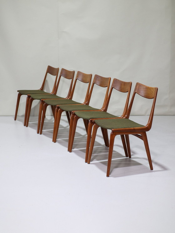 Image 1 of 6X Dining chairs Boomerang 370 Alfred Christensen Danish