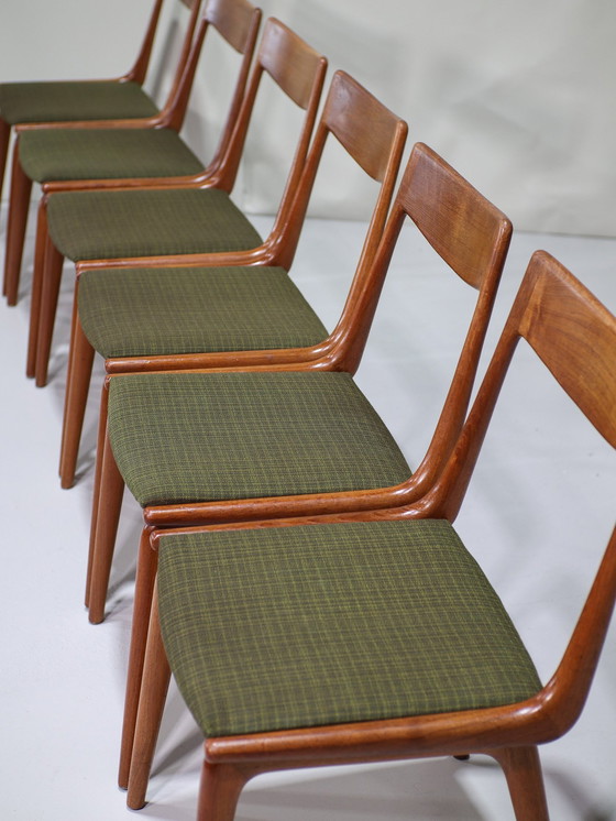 Image 1 of 6X Dining chairs Boomerang 370 Alfred Christensen Danish