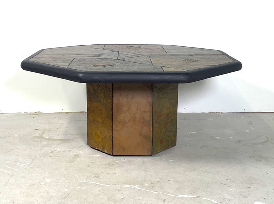 Image 1 of Paul Kingma Brutalist Coffee Table Octagonal