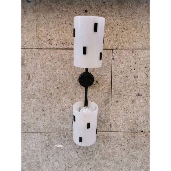 Image 1 of Vintage wall lamp in metal and plexiglas, Italy 1950