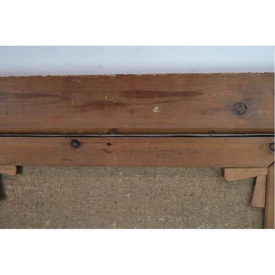 Image 1 of Dipinto marino d'epoca con cornice dorata, 1920