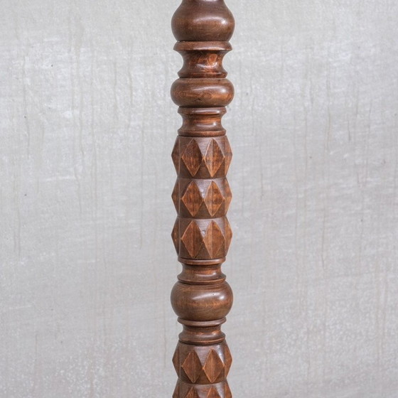 Image 1 of Vintage Art Deco floor lamp in oak, France 1940