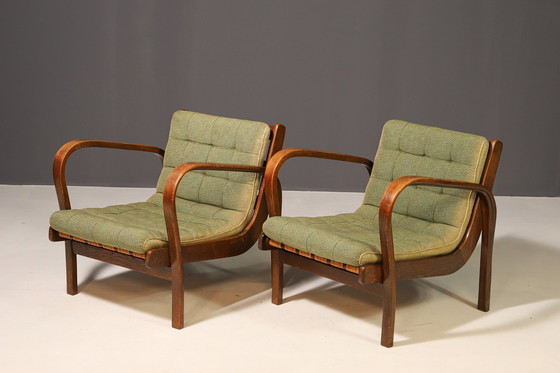 Image 1 of Coppia di poltrone di Karel Kozelka e Antonín Kropáček | Interier Praga, anni '40