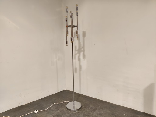 Vintage chrome floor lamp, 1970s