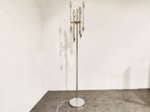 Vintage chrome floor lamp, 1970s