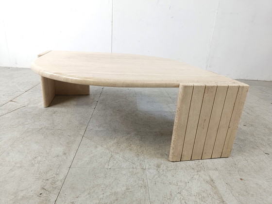 Image 1 of Vintage travertine coffee table