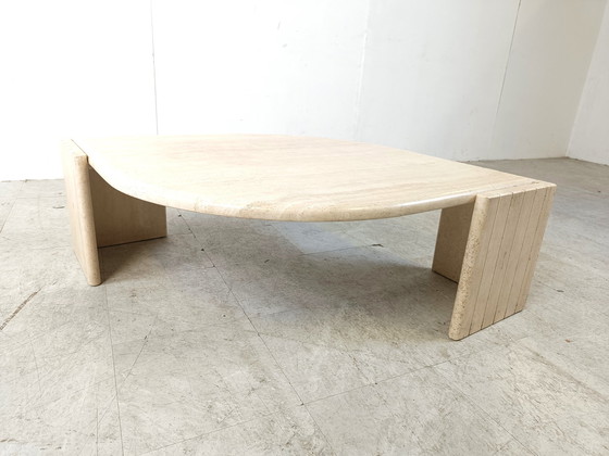 Image 1 of Vintage travertine coffee table