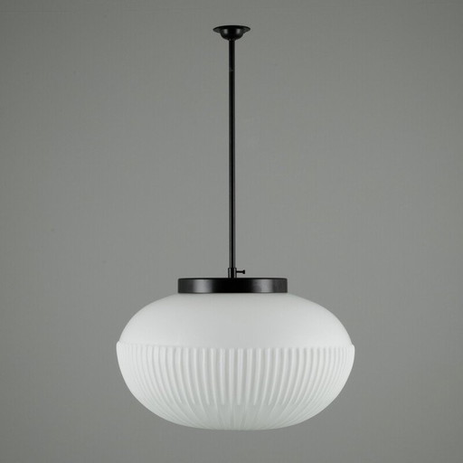 Vintage opal glass suspension, Czech 1970