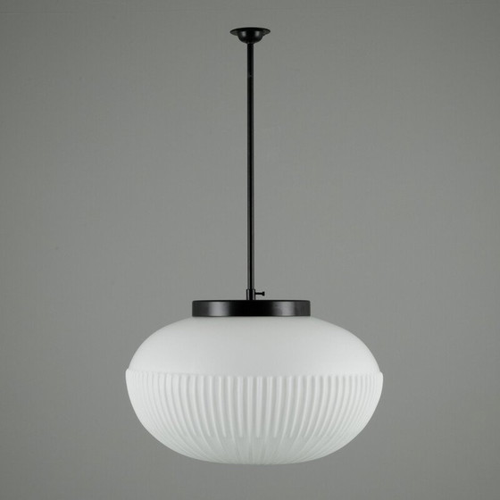 Image 1 of Vintage opal glass suspension, Czech 1970