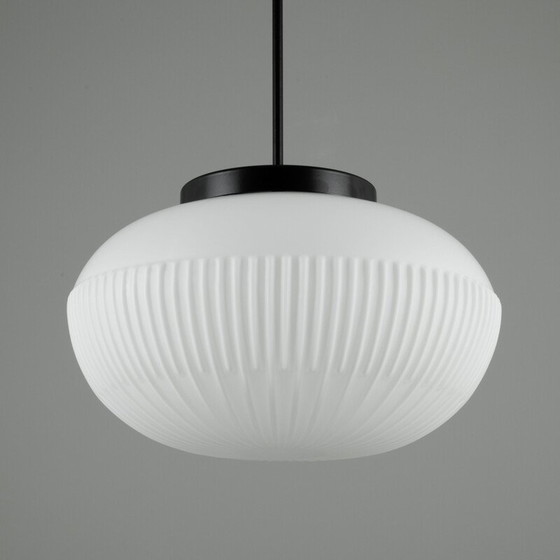 Image 1 of Vintage opal glass suspension, Czech 1970