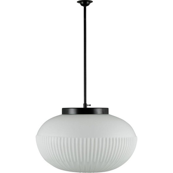 Image 1 of Vintage opal glass suspension, Czech 1970