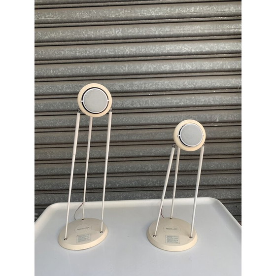 Image 1 of Vintage solid B and W telescopic speakers, 1980