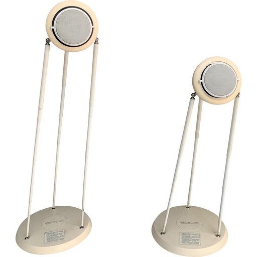 Vintage solid B and W telescopic speakers, 1980