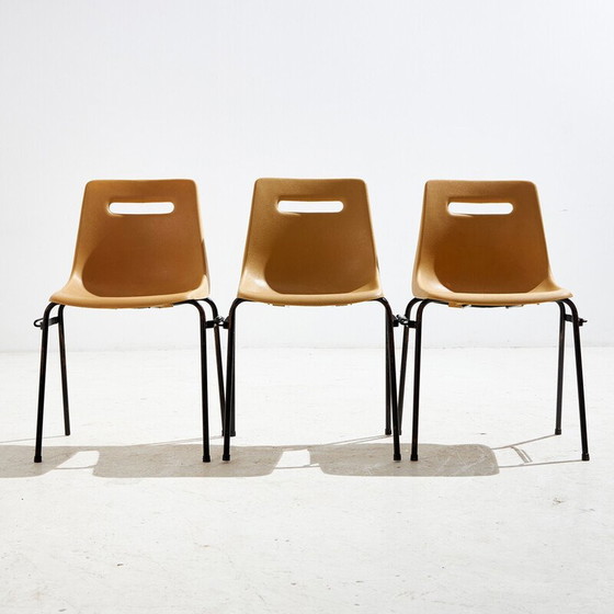 Image 1 of Set of 4 vintage Grosfillex chairs in metal and plastic, 1960