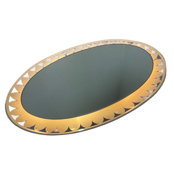 Image 1 of Ernest Igl for Hillebrand - German made space age design mirror with backlighting 