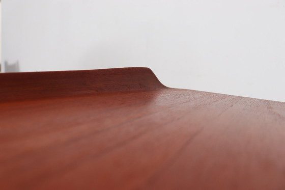 Image 1 of Curved Mid - Century desk in teak by Svend Åge Madsen for Sigurd Hansen, Denmark, 1960s