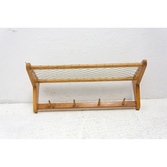 Image 1 of Vintage beech wood wall shelf by Krásná Jizba, Czechoslovakia 1960