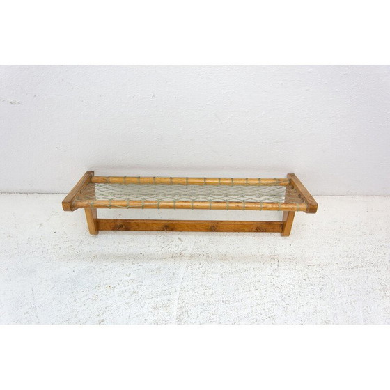 Image 1 of Vintage beech wood wall shelf by Krásná Jizba, Czechoslovakia 1960