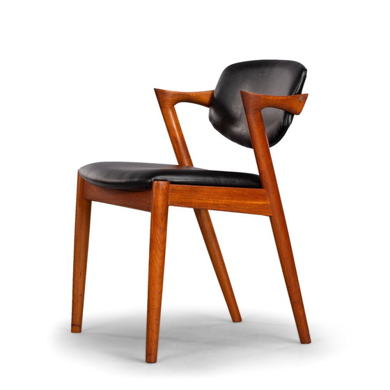 Image 1 of Reupholstered Teak Z-Chair By Kai Kristiansen For Slagelse Mobelvaerk, 1960S, Set Of 4