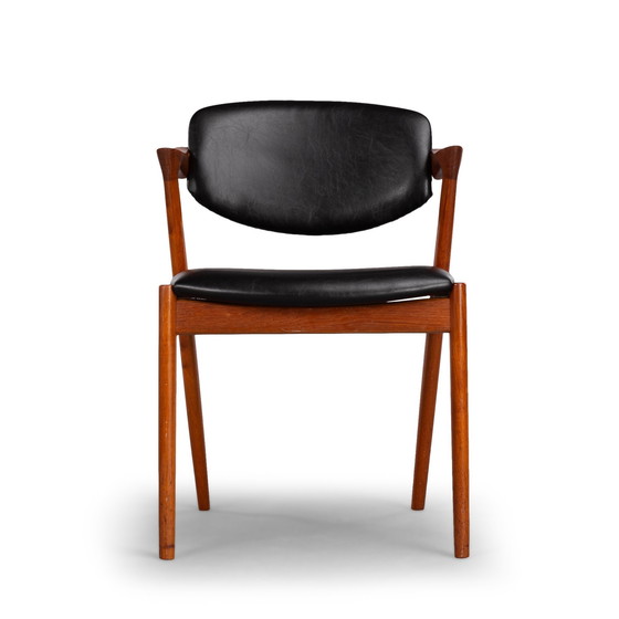 Image 1 of Reupholstered Teak Z-Chair By Kai Kristiansen For Slagelse Mobelvaerk, 1960S, Set Of 4