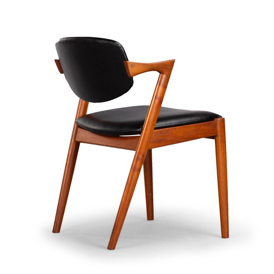 Image 1 of Reupholstered Teak Z-Chair By Kai Kristiansen For Slagelse Mobelvaerk, 1960S, Set Of 4