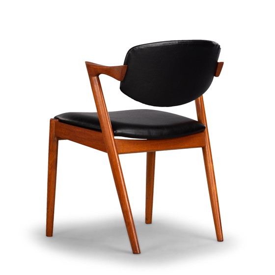 Image 1 of Reupholstered Teak Z-Chair By Kai Kristiansen For Slagelse Mobelvaerk, 1960S, Set Of 4