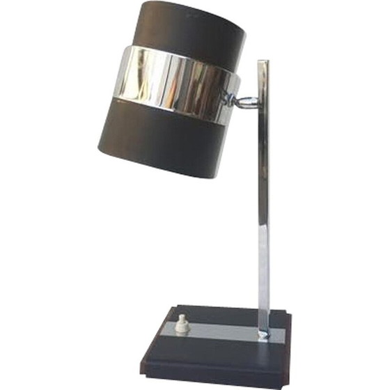 Image 1 of Lampada da tavolo vintage in palissandro e metallo cromato, 1970