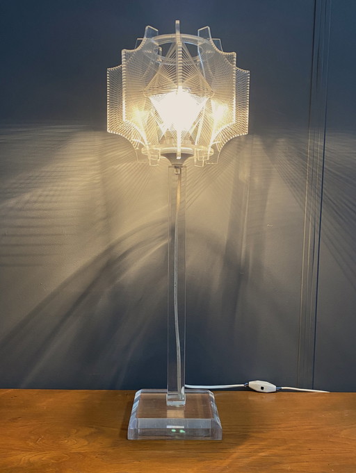 Perspex Table Lamp 1970S