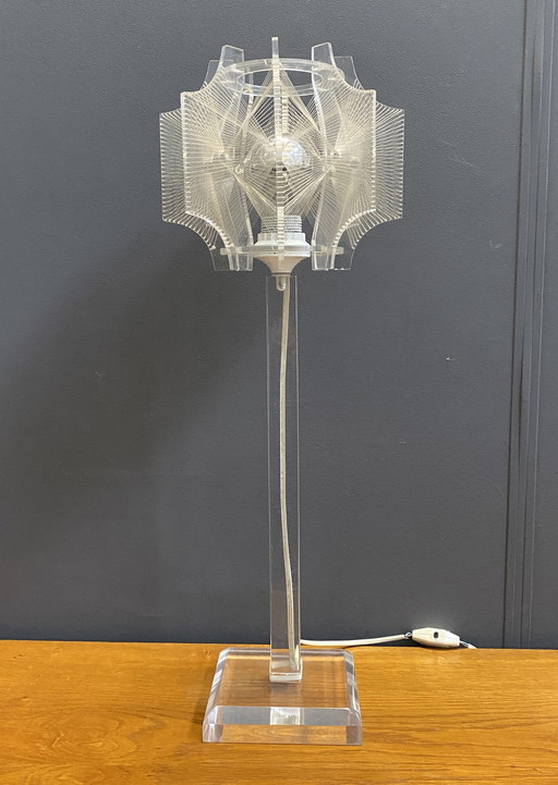 Perspex Table Lamp 1970S