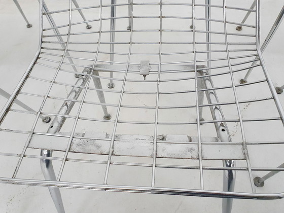 Image 1 of Set Of 8 Mid-Century Wire Chairs The Netherlands 1950'S
