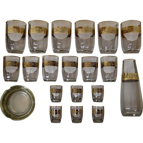 Image 1 of Vintage glass set, Czechoslovakia 1950s