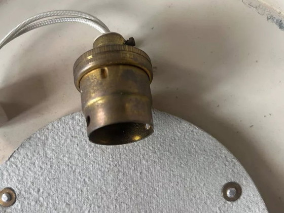 Image 1 of Perzel Vintage Modernist Wall Light, Chrome And Holophane Glass, France 1930